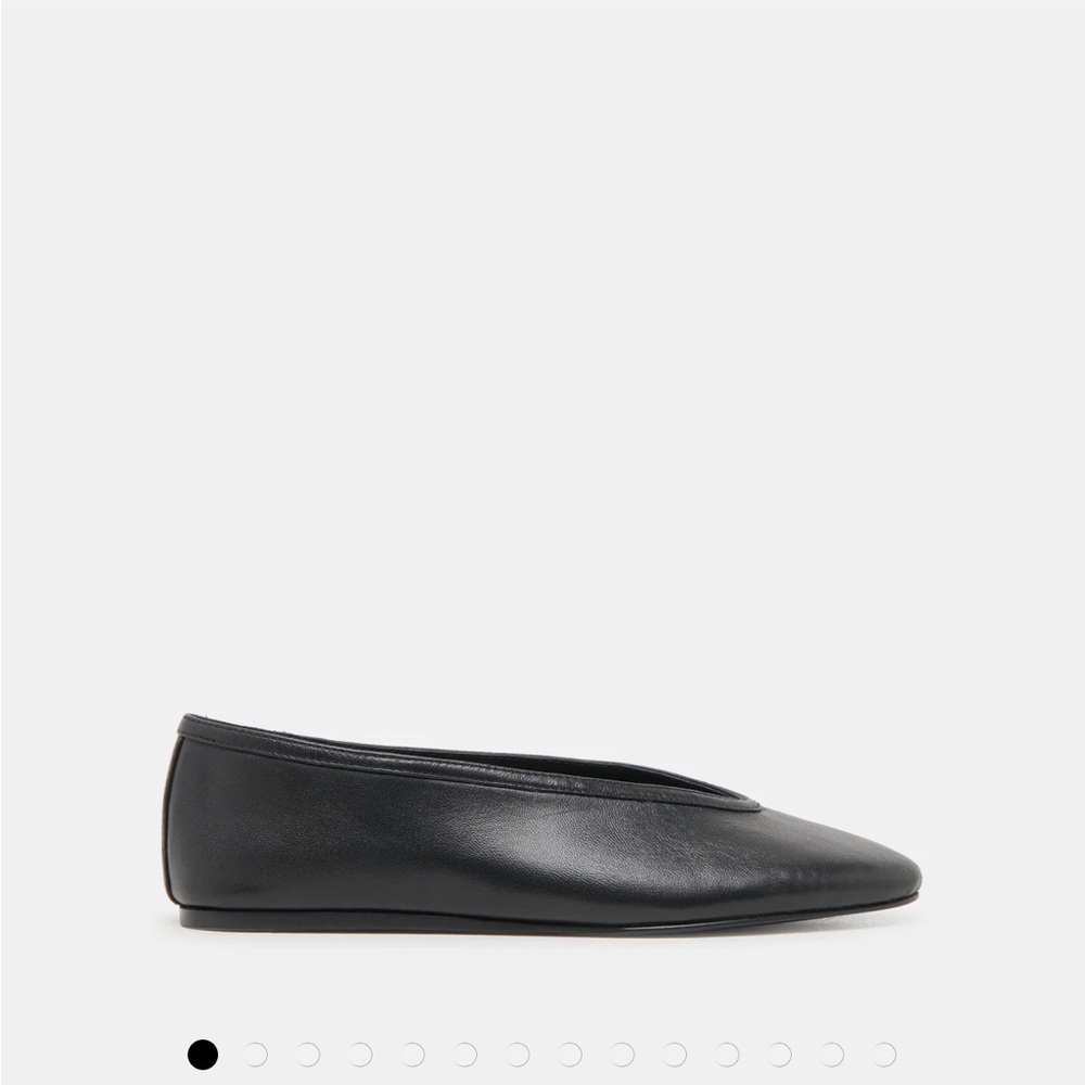 Dolce Vita Braidy Black Leather Ballet Flats